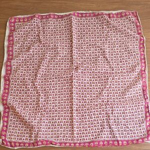 Pink Floral Square Scarf